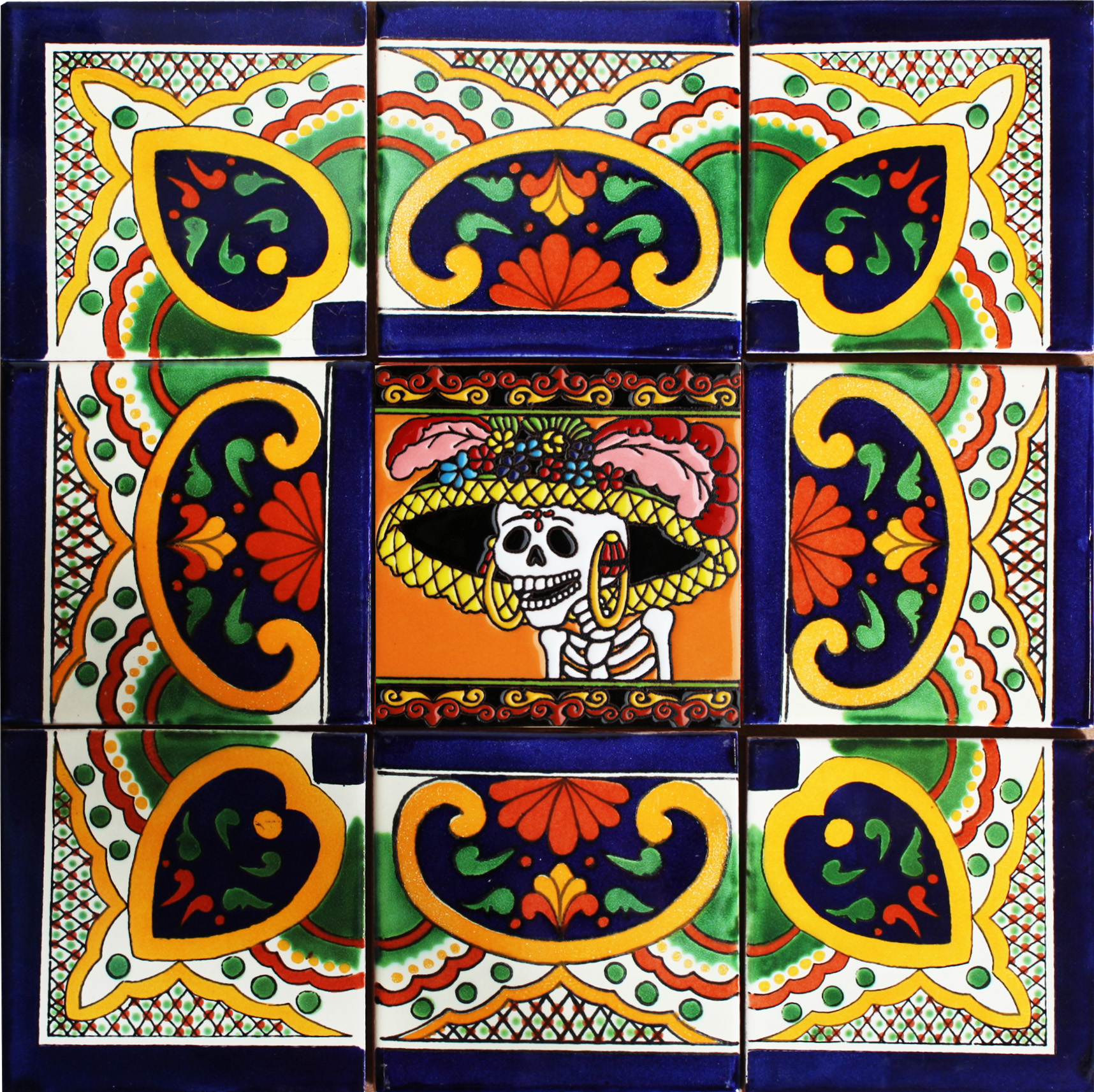 TalaMex Pola Mexican Tile Set Backsplash Mural