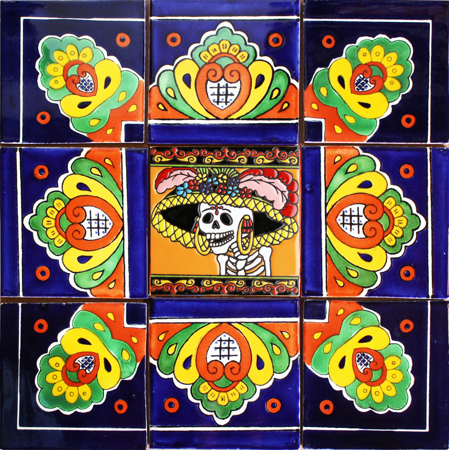 TalaMex Alba Mexican Tile Set Backsplash Mural