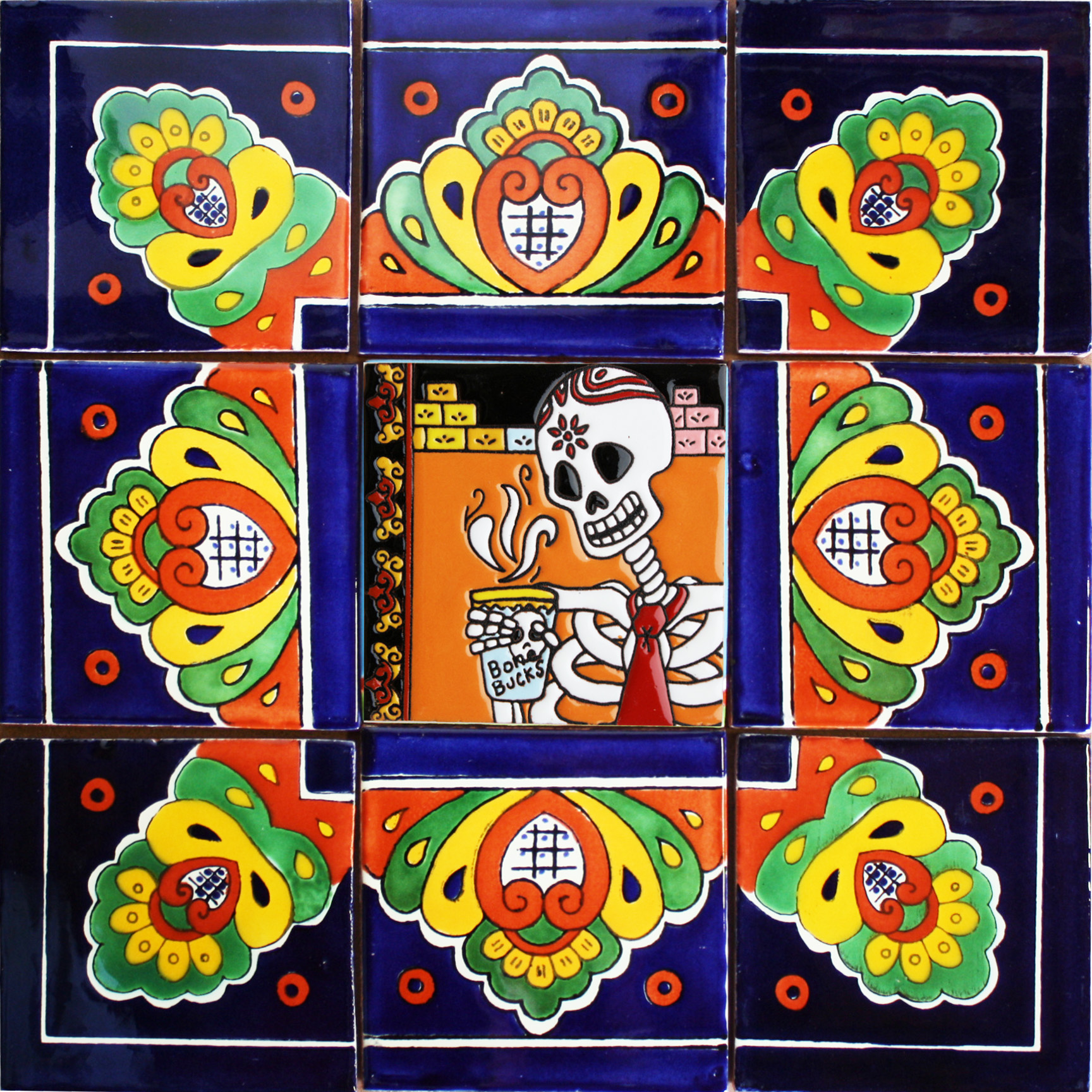 TalaMex Velada Mexican Tile Set Backsplash Mural