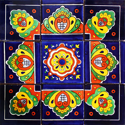TalaMex Almenar Mexican Tile Set Backsplash Mural