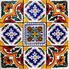TalaMex Barcus Mexican Tile Set Backsplash Mural
