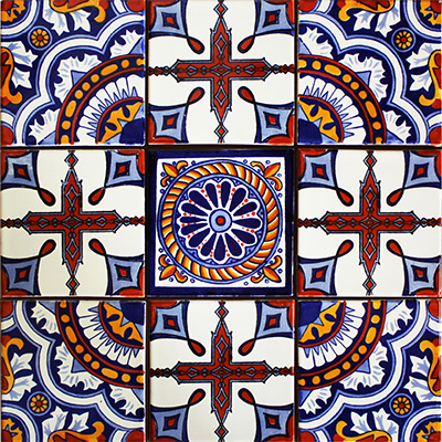 TalaMex Cardiel Mexican Tile Set Backsplash Mural