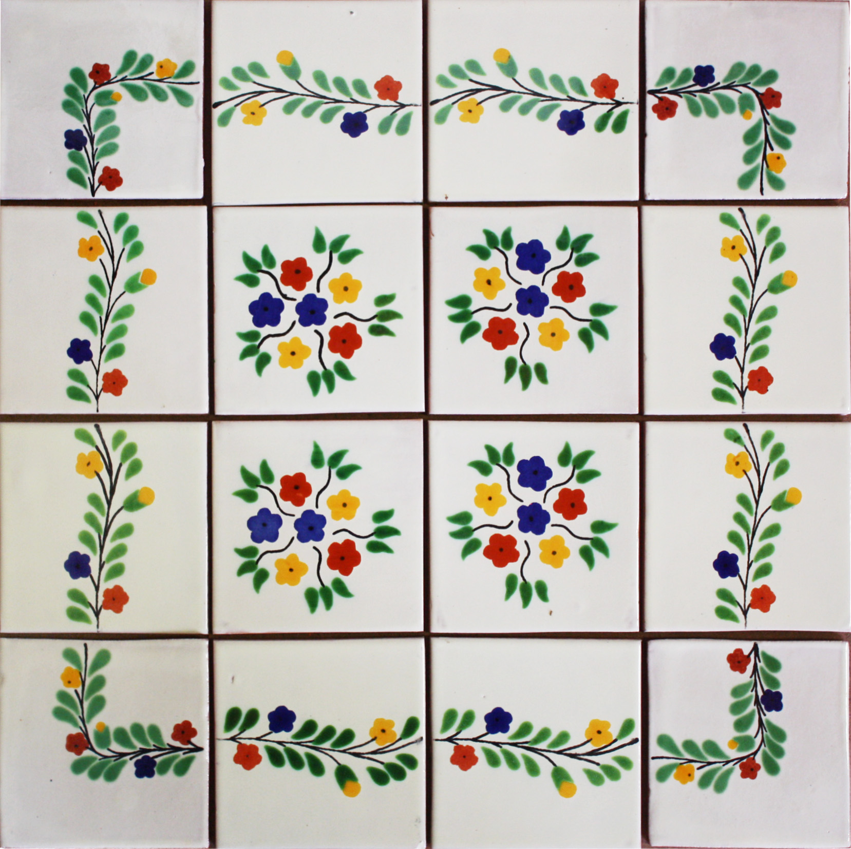 TalaMex Linares Mexican Tile Set Backsplash Mural