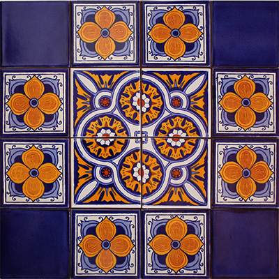 TalaMex Posadas Mexican Tile Set Backsplash Mural