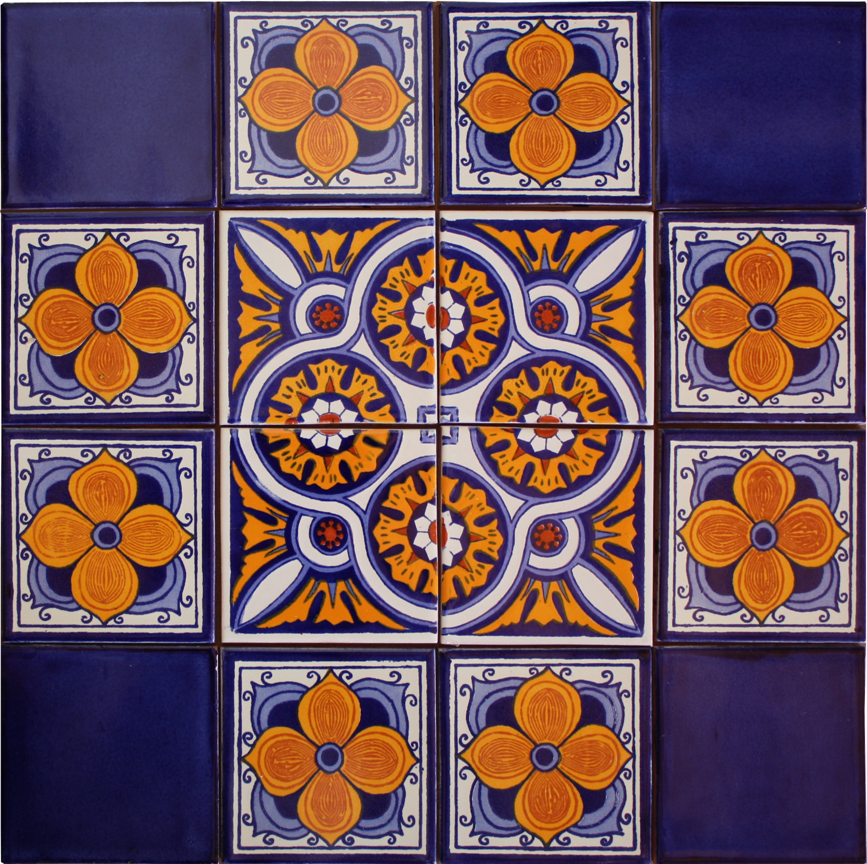 TalaMex Posadas Mexican Tile Set Backsplash Mural