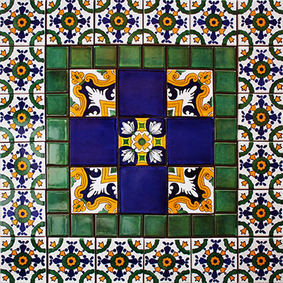 TalaMex Orellana Mexican Tile Set Backsplash Mural