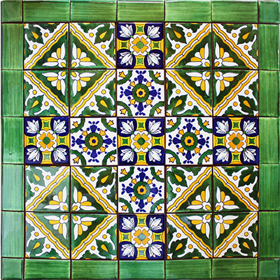 TalaMex Almaden Mexican Tile Set Backsplash Mural