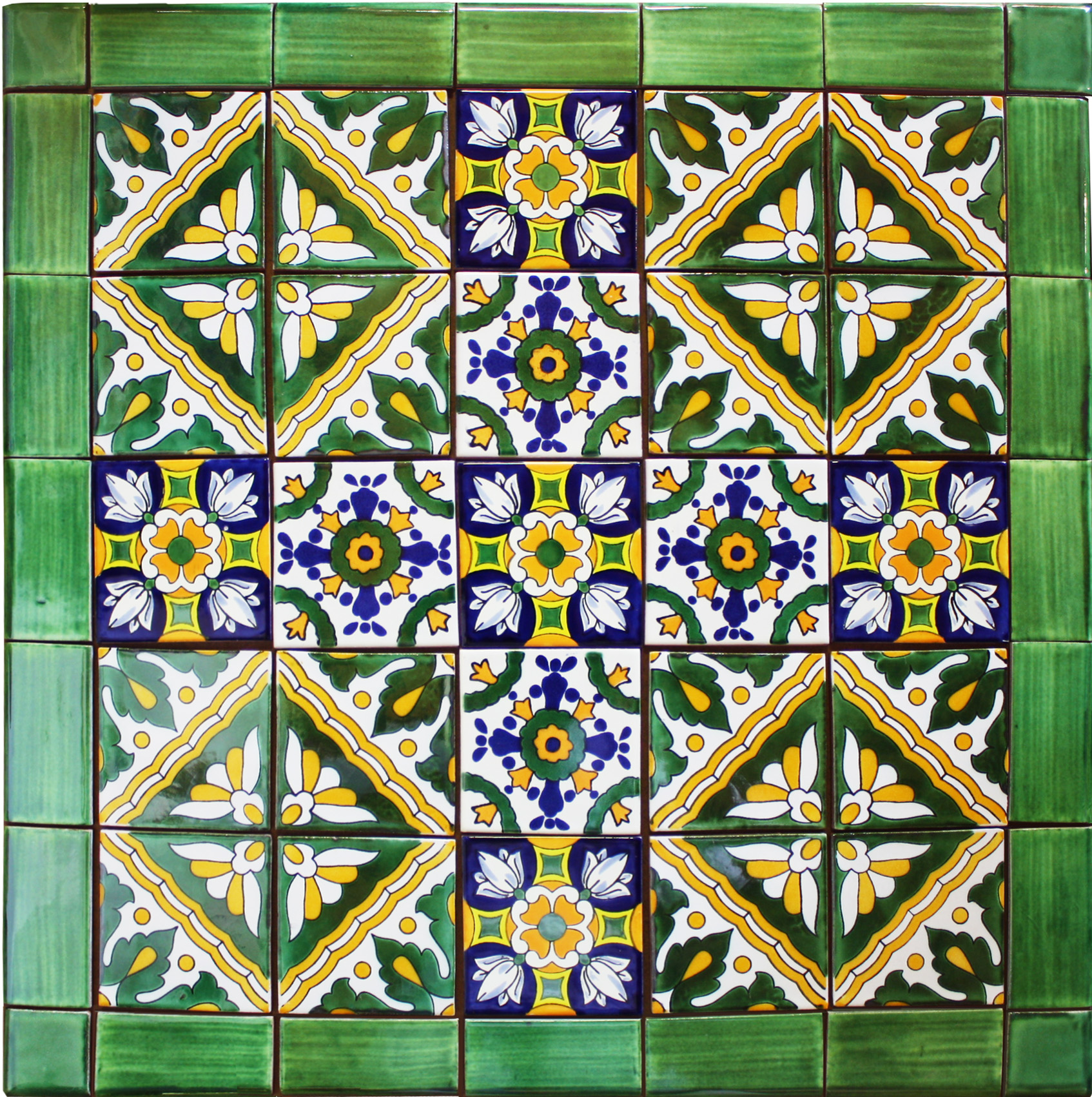 TalaMex Almaden Mexican Tile Set Backsplash Mural