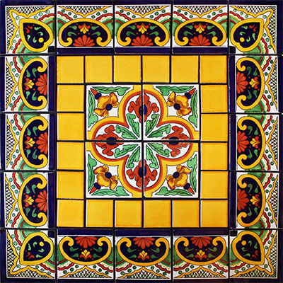 TalaMex Mirabel Mexican Tile Set Backsplash Mural