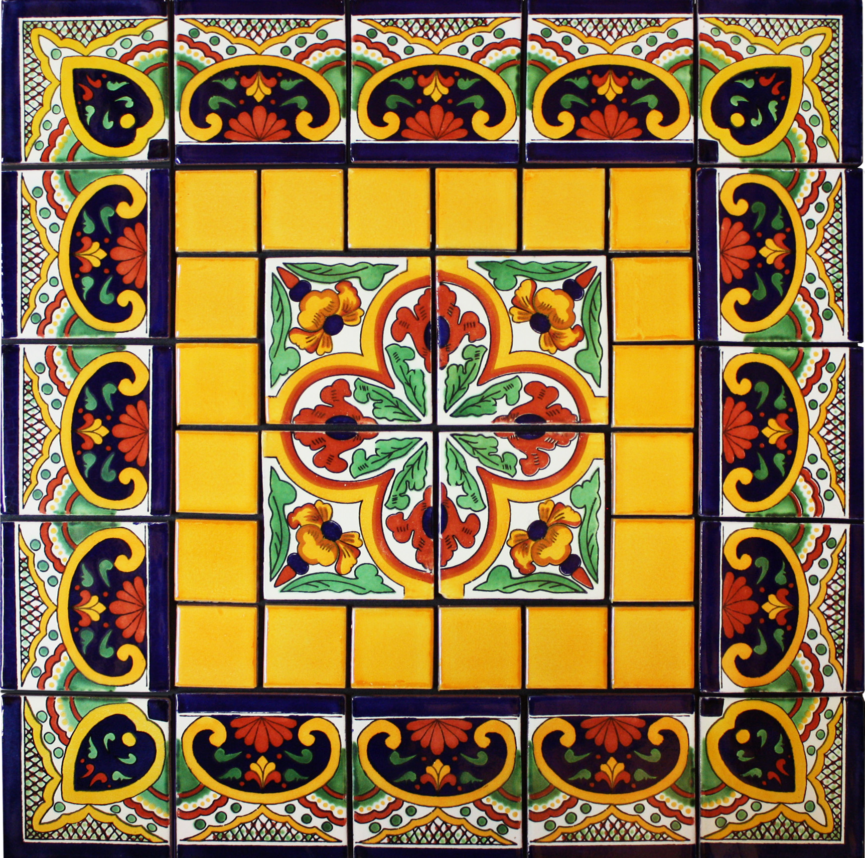 TalaMex Mirabel Mexican Tile Set Backsplash Mural