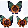 TalaMex Sunflower Talavera Ceramic Butterfly Set (3)