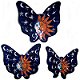 TalaMex Eclipse Talavera Ceramic Butterfly Set (3)