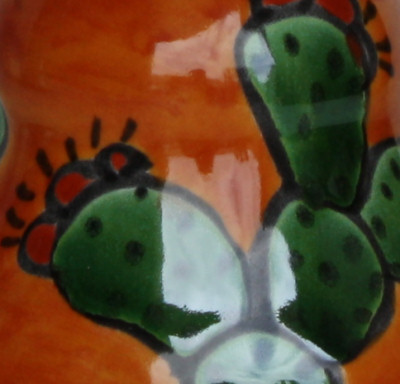 Desert Talavera Candle Holder Close-Up