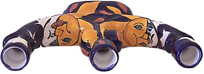 Eclipse Talavera Ceramic Candle Holder Details