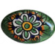 TalaMex Oval Green Peacock Talavera Ceramic Drawer Knob