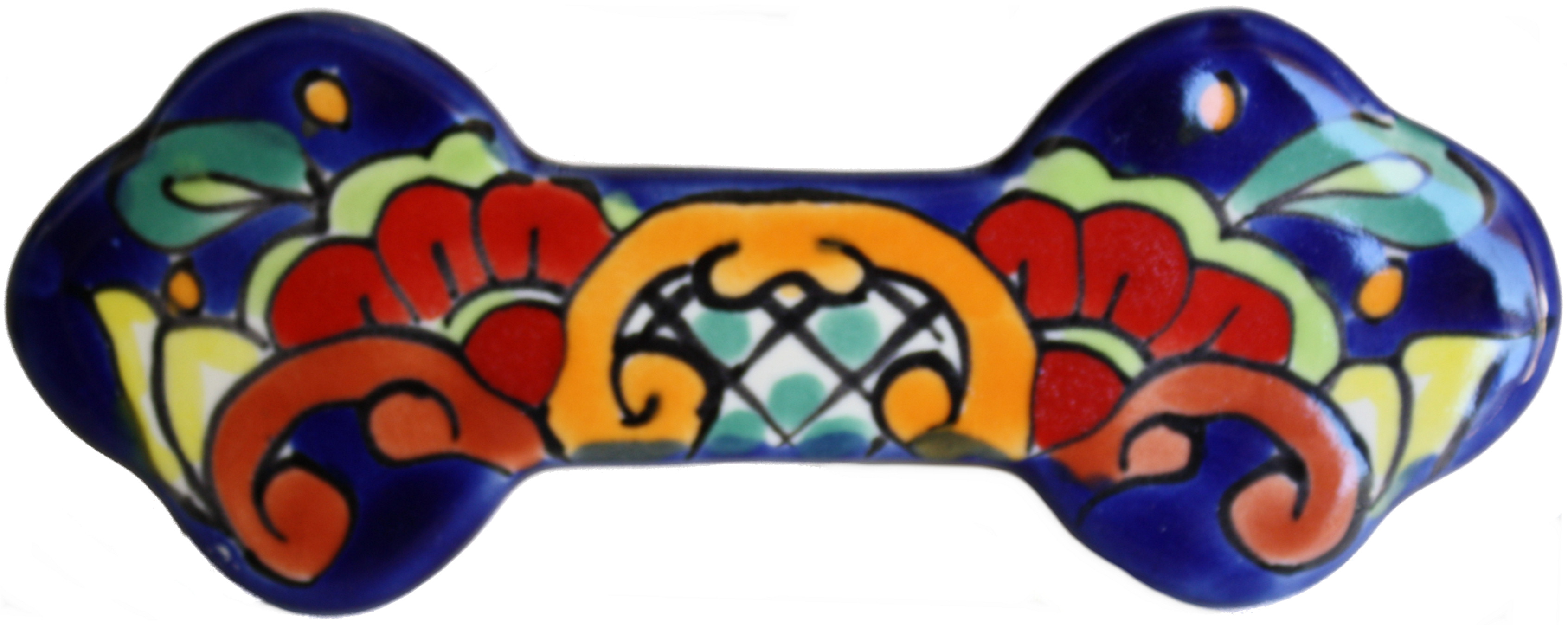 TalaMex Rainbow Talavera Ceramic Drawer Pull