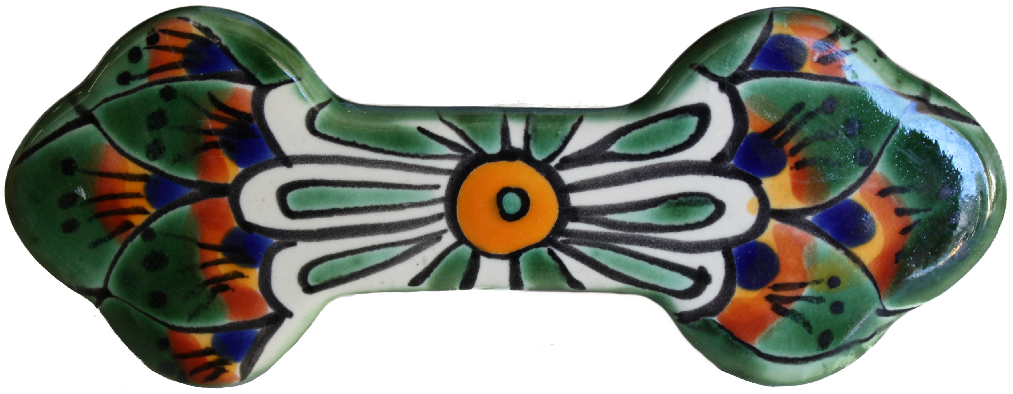 TalaMex Peacock Talavera Ceramic Drawer Pull
