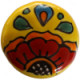 Round Canary Talavera Ceramic Drawer Knob