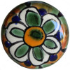 TalaMex Round Peacock Talavera Ceramic Drawer Knob