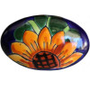 TalaMex Oval Sunflower Talavera Ceramic Drawer Knob
