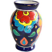 TalaMex Vallarta Rainbow Talavera Vase