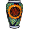 TalaMex Sunflowers Mermaid Talavera Flower Vase