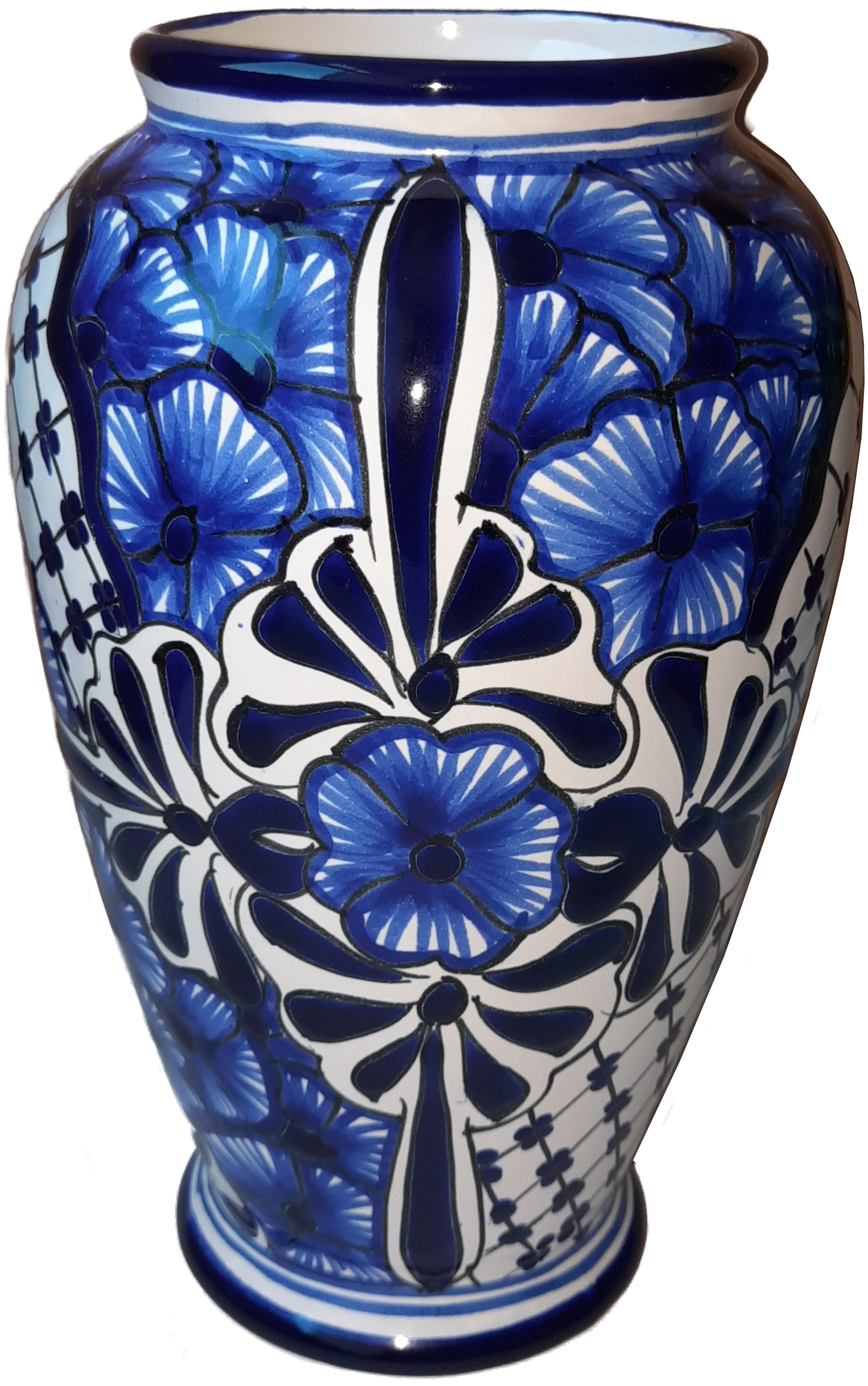 TalaMex Blue Mermaid Talavera Flower Vase