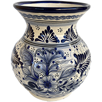 TalaMex Cholula Handmade Mexican Talavera Flower Vase