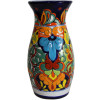 TalaMex Colorful Talavera Round Flower Vase