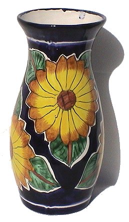 Yellow Talavera Round Flower Vase