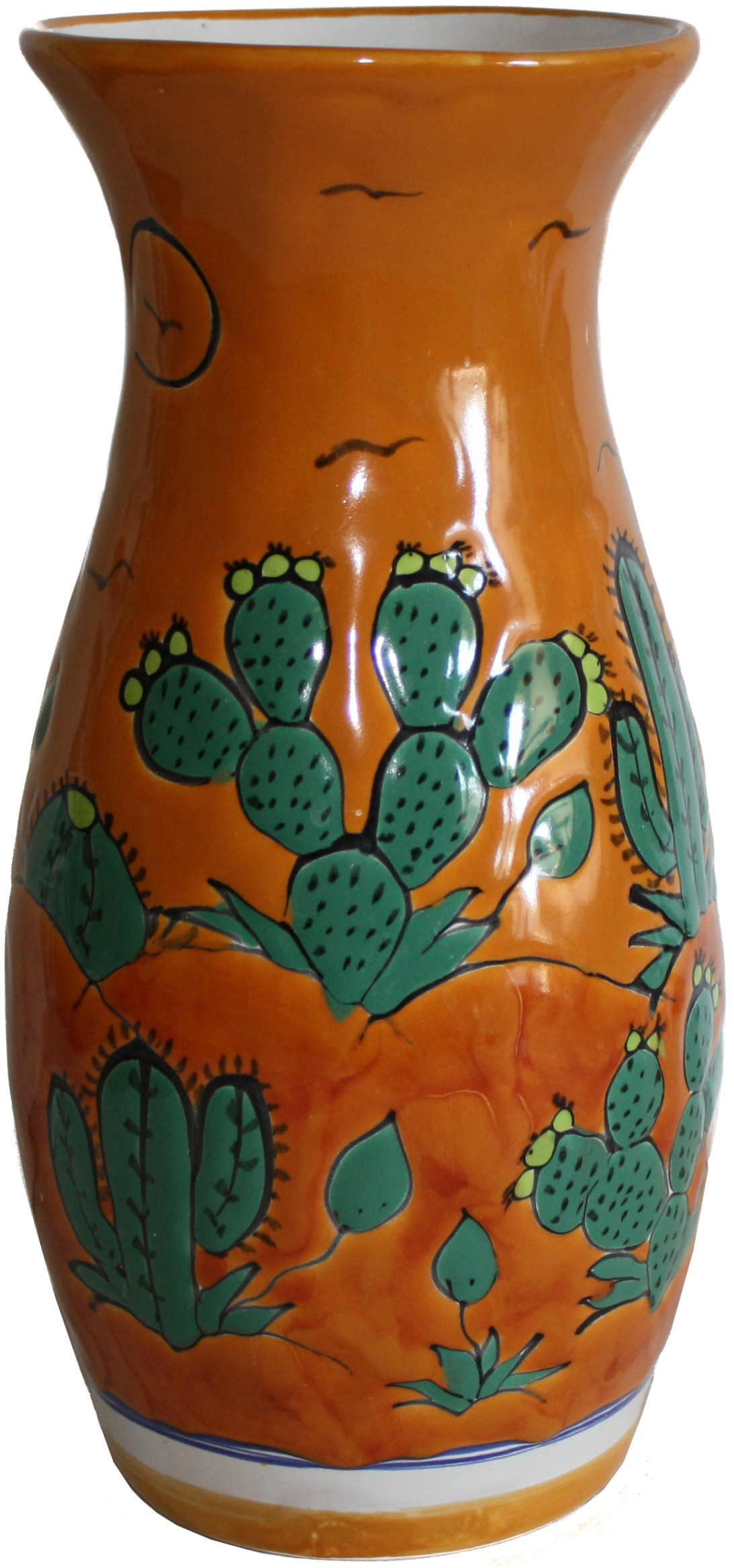 TalaMex Desert Talavera Round Flower Vase