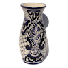 TalaMex Talavera Blue Round Flower Vase