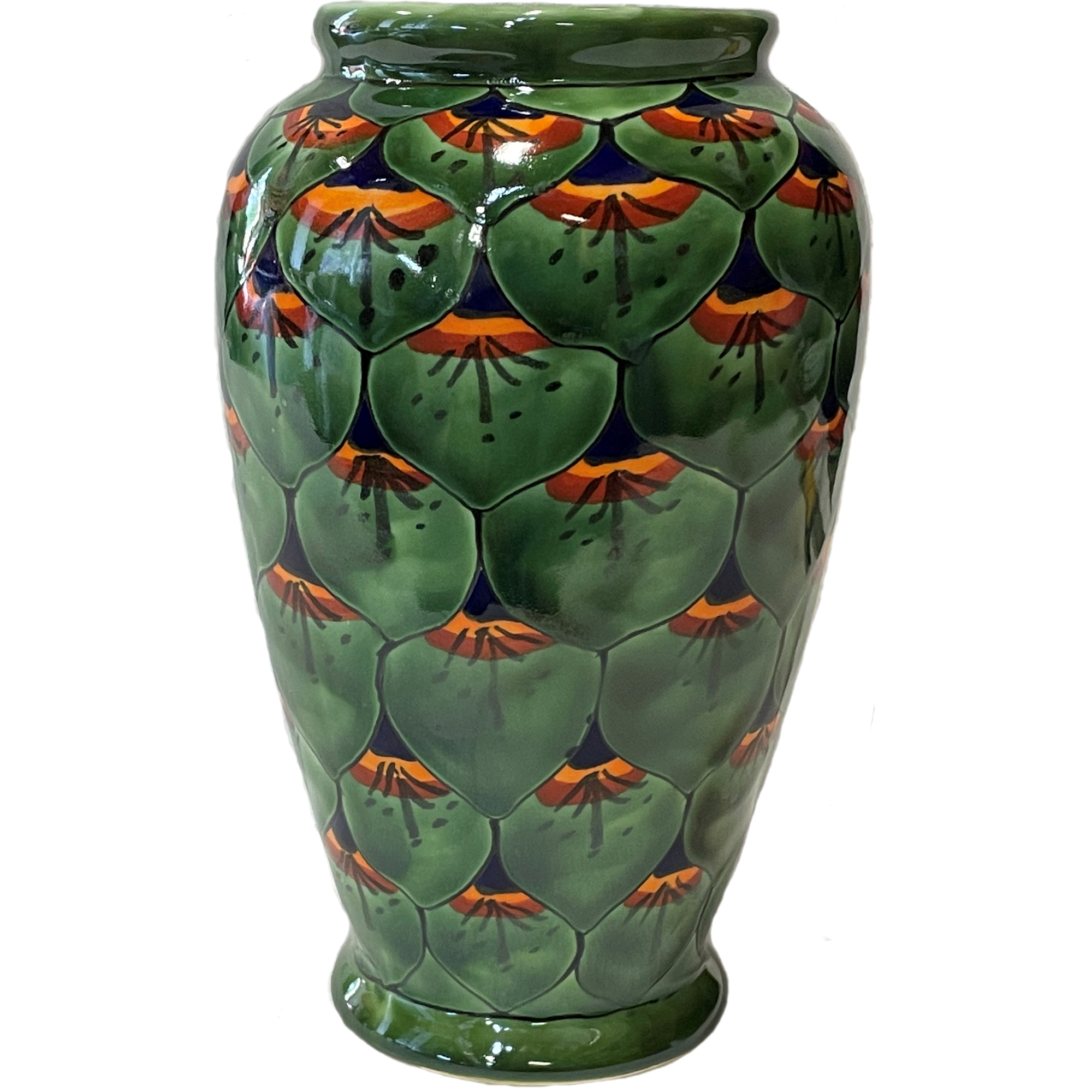 TalaMex Peacock Mermaid Talavera Flower Vase