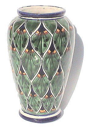 Peacock Mermaid Talavera Flower Vase