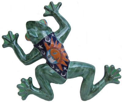TalaMex Eclipse Talavera Ceramic Frog
