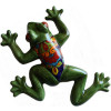 TalaMex Rainbow Ceramic Talavera Frog