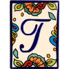 Hacienda Talavera Ceramic House Letter T