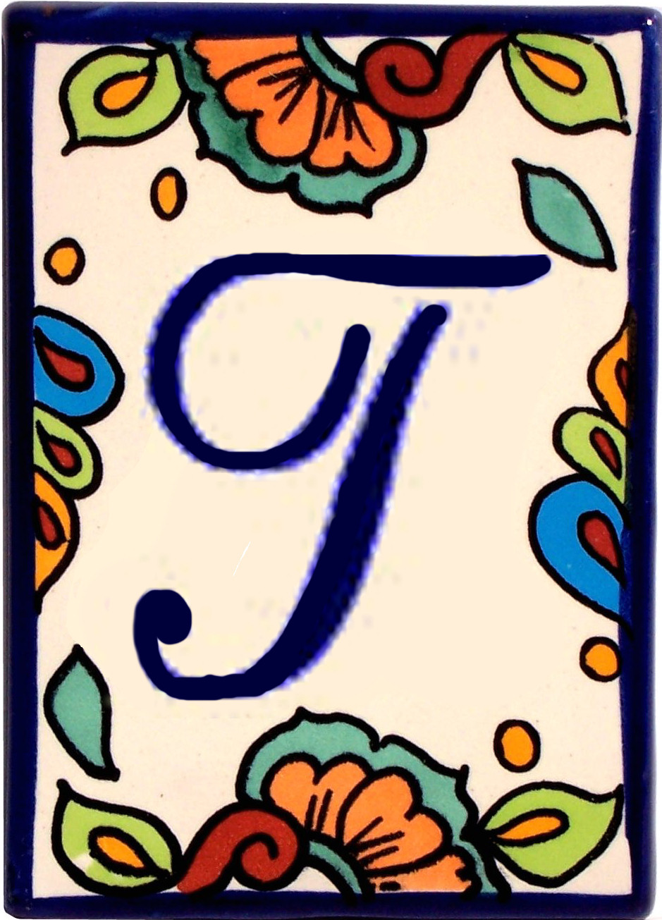 Hacienda Talavera Ceramic House Letter T