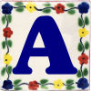 TalaMex Bouquet Talavera Clay House Letter A