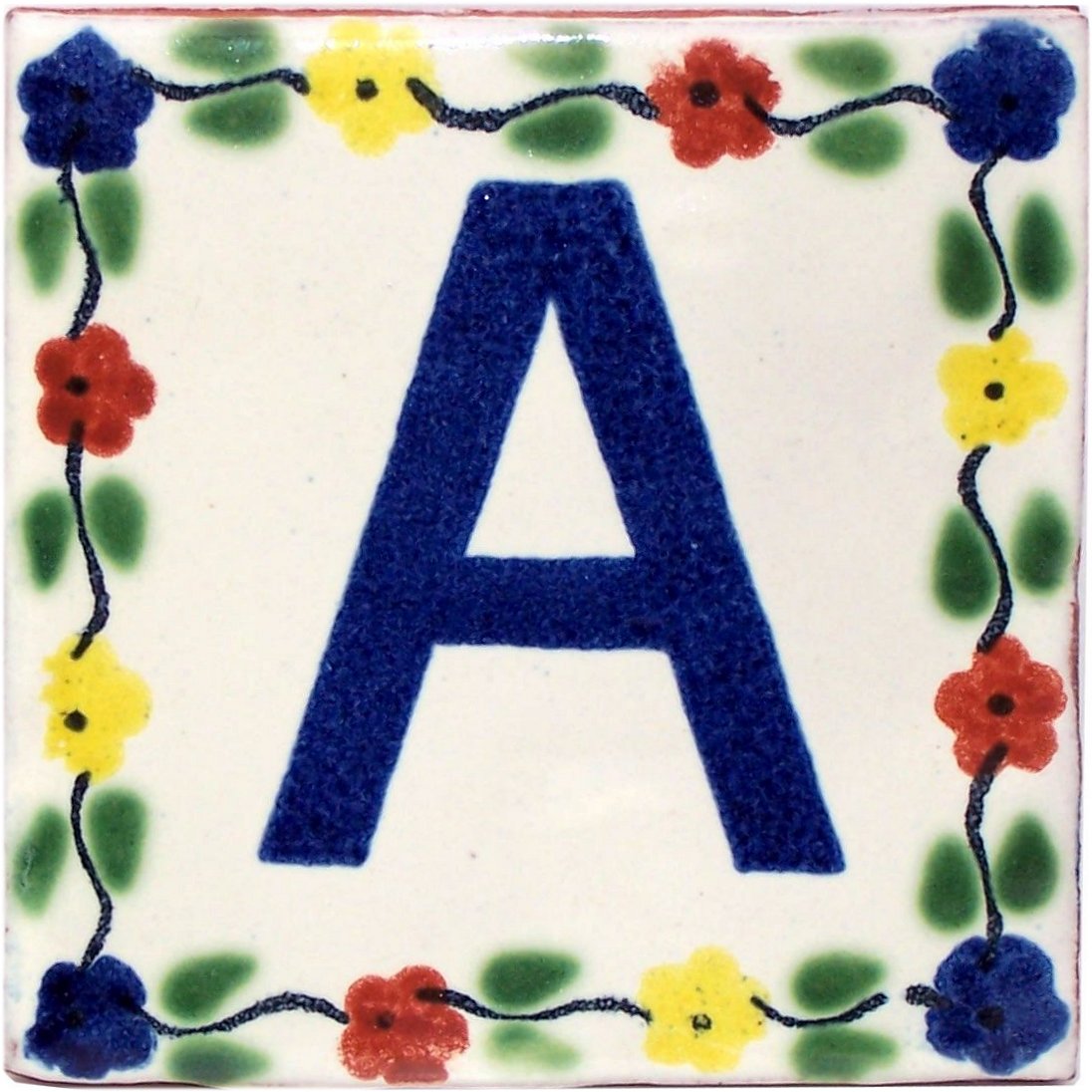 TalaMex Bouquet Talavera Clay House Letter A