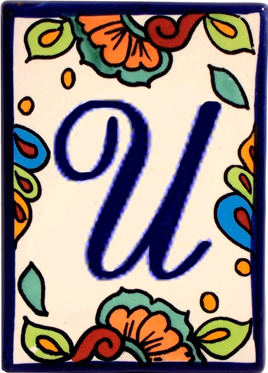 Hacienda Talavera Ceramic House Letter U