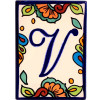 Hacienda Talavera Ceramic House Letter V