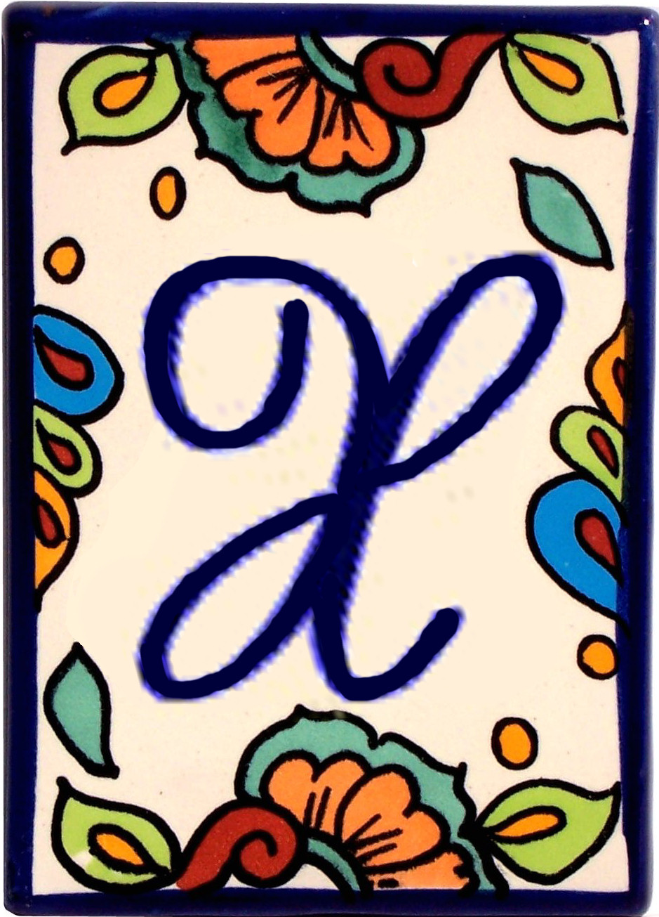 Hacienda Talavera Ceramic House Letter X