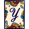 Hacienda Talavera Ceramic House Letter Y