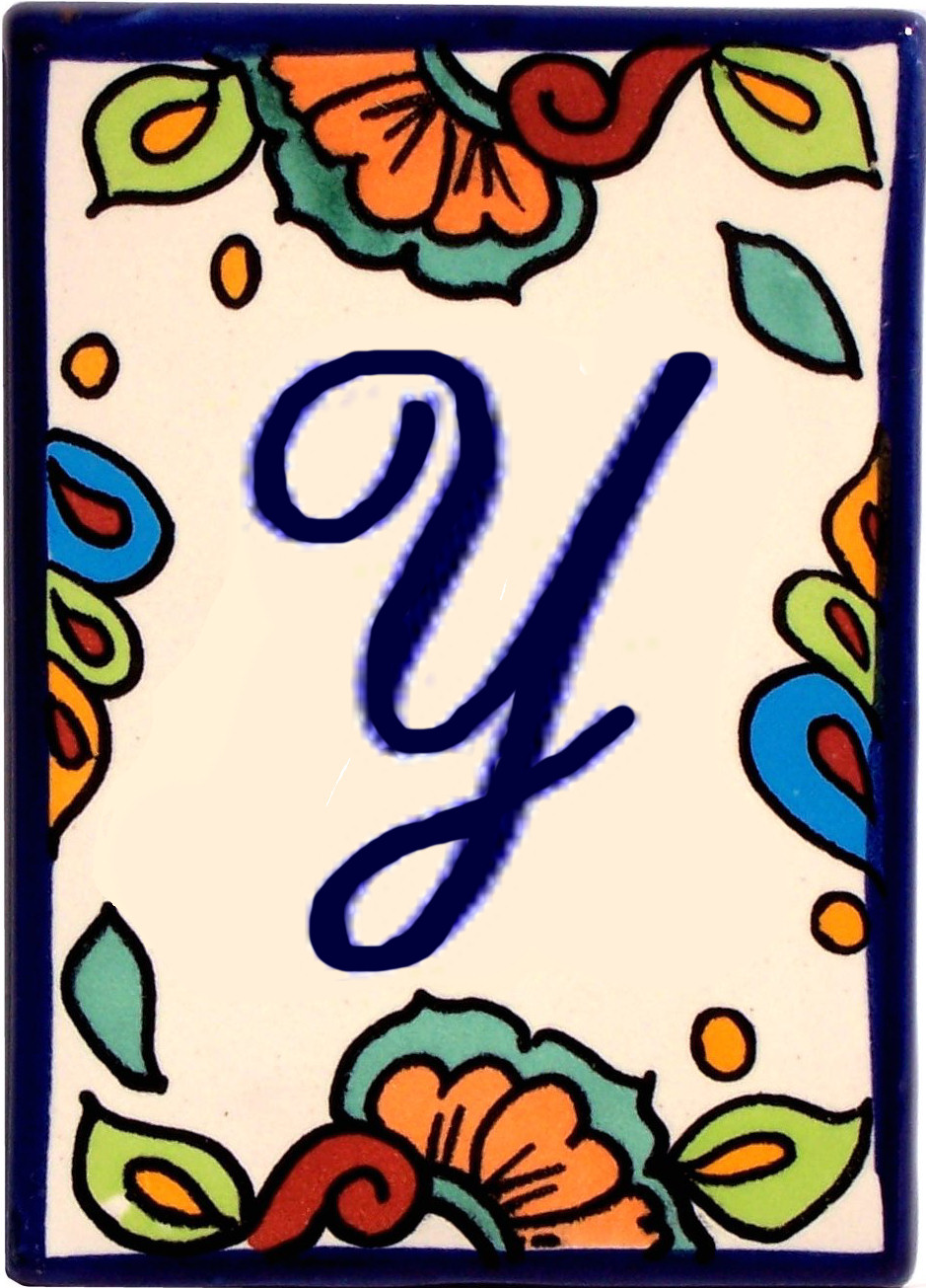 Hacienda Talavera Ceramic House Letter Y