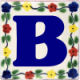 TalaMex Bouquet Talavera Clay House Letter B