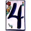 TalaMex Colonial Talavera Ceramic House Number Four