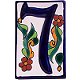 Colonial Talavera Ceramic House Number Seven