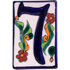 TalaMex Colonial Talavera Ceramic House Number Seven