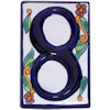 TalaMex Colonial Talavera Ceramic House Number Eight